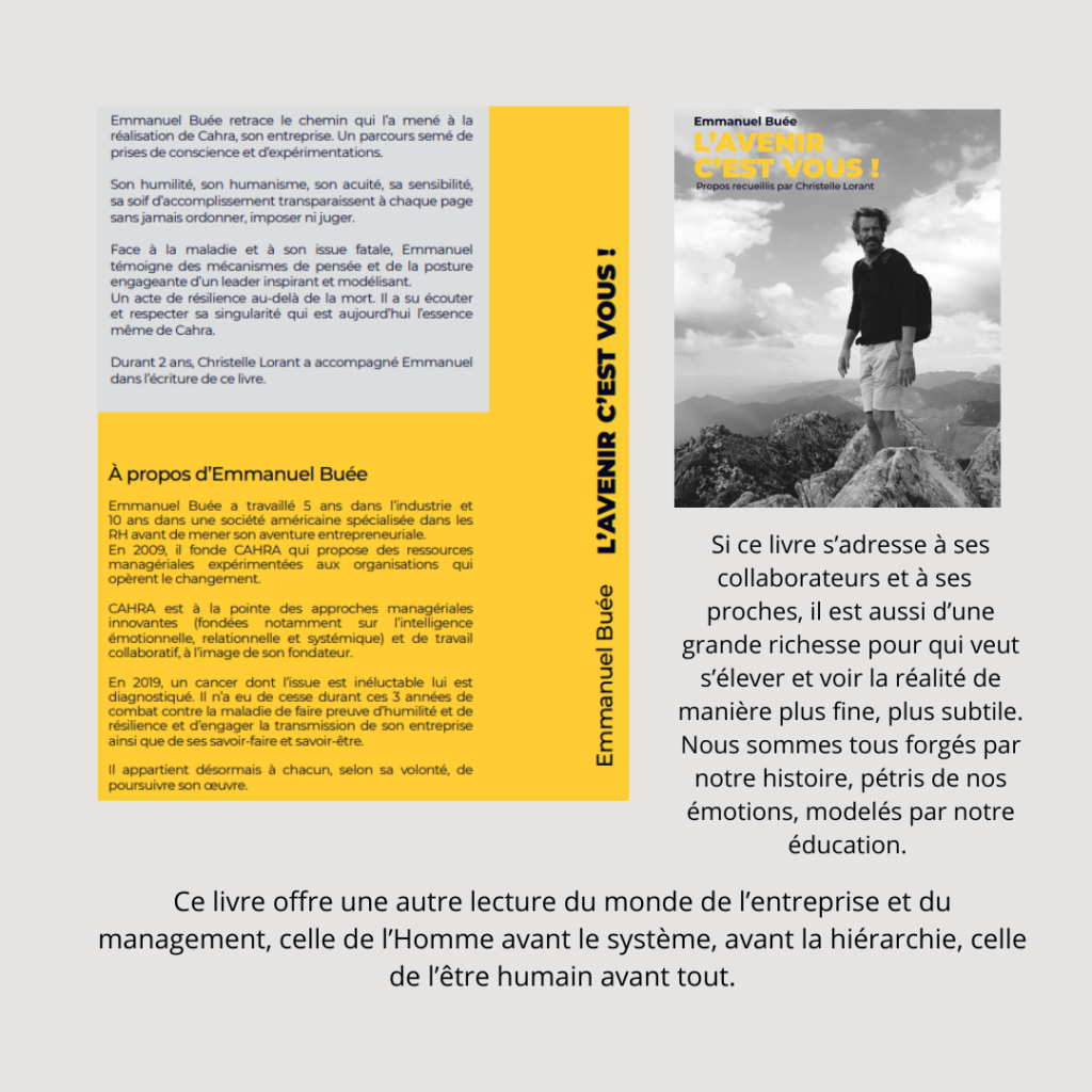 Fiche client Emmanuel Buée - Cahra - Co-écriture du livre « L'avenir, c'est vous »