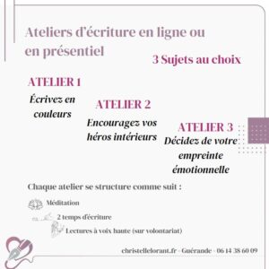 Atelier d'écriture à offrir