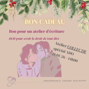 Atelier d'écriture pour adolescent - Format collectif en visio